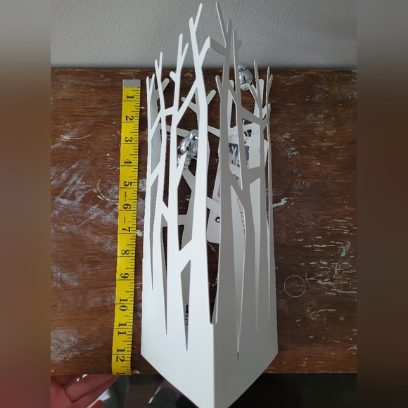 UMBRA NEW white metal tree jewellery holder with chrome birds - Picture 4 of 7